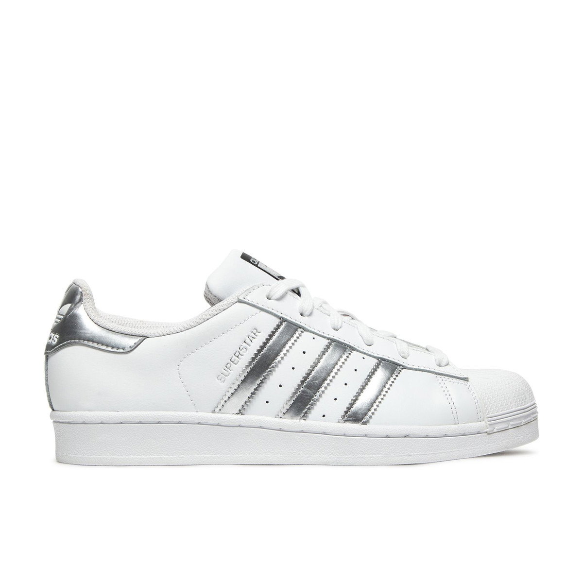Adidas Superstar White Silver Metallic Womens