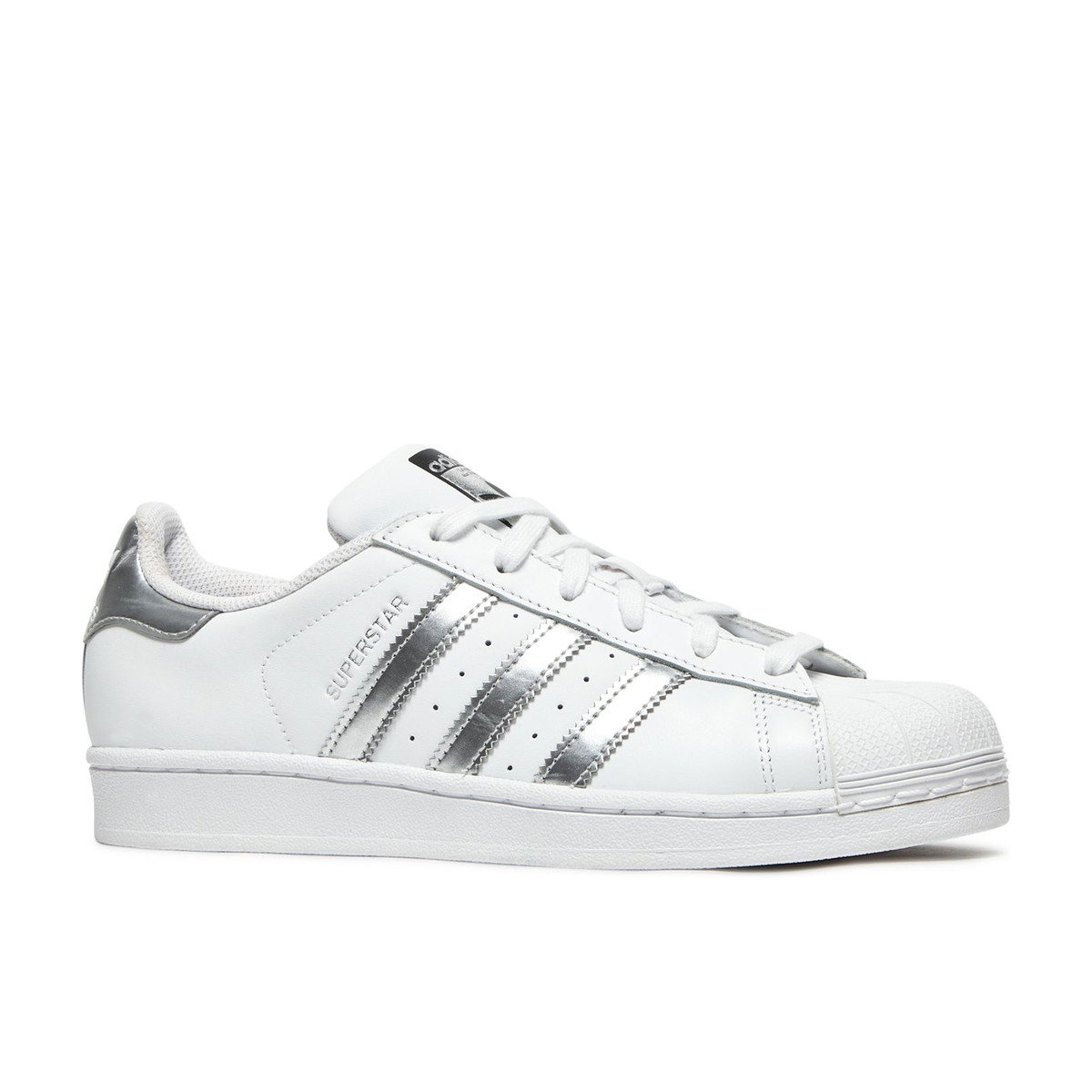 Adidas Superstar White Silver Metallic Womens