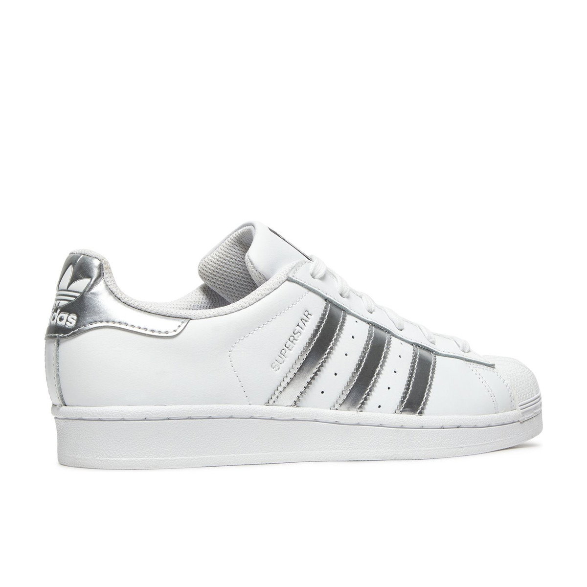 Adidas Superstar White Silver Metallic Womens