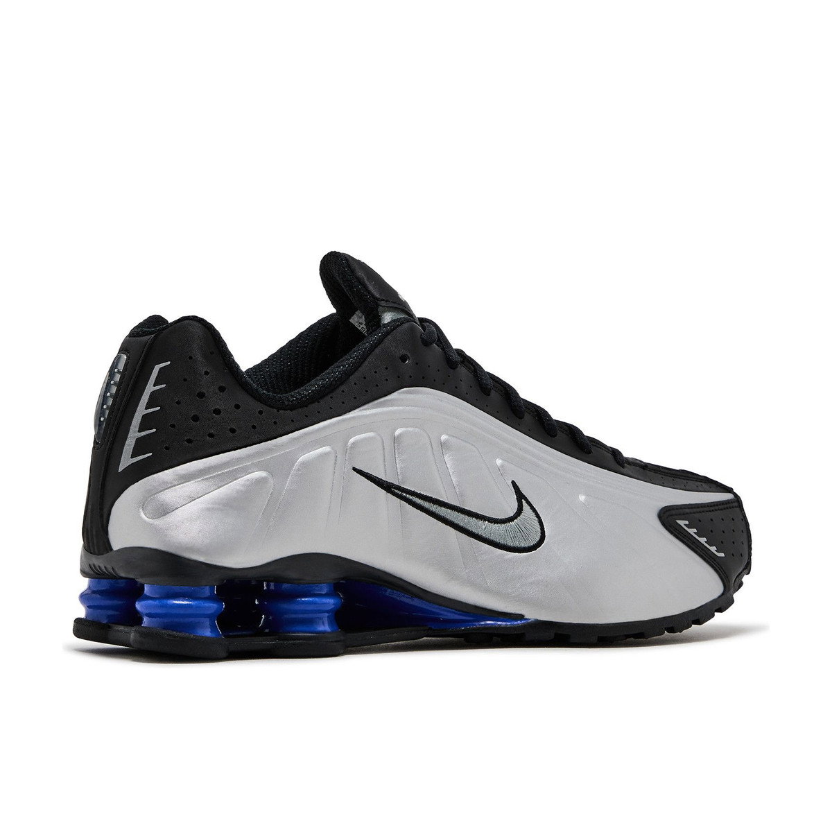 Nike Shox R4 Metallic Silver Black Racer Blue Womens