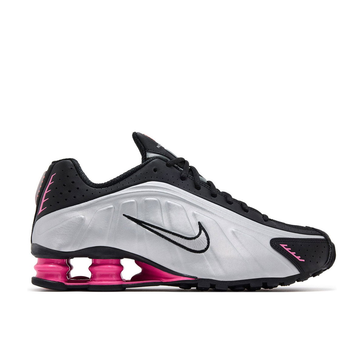 Nike Shox R4 Black Metallic Silver Pinksicle Womens