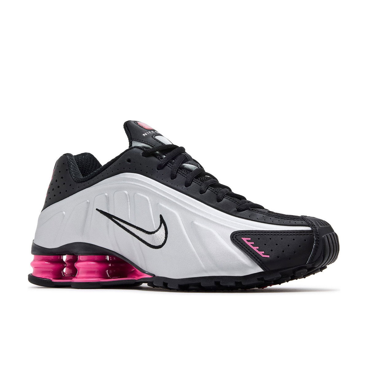 Nike Shox R4 Black Metallic Silver Pinksicle Womens