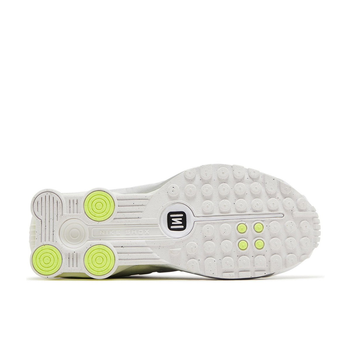 Nike Shox R4 White Metallic Silver Volt Womens