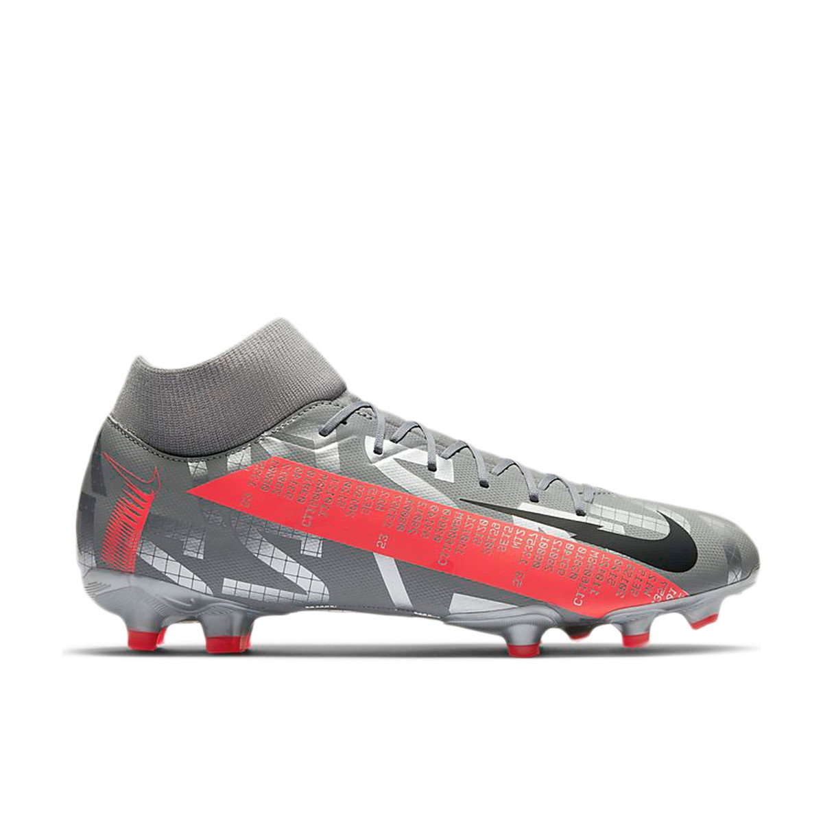 Nike Mercurial Superfly 7 Academy MG Metallic Grey Crimson
