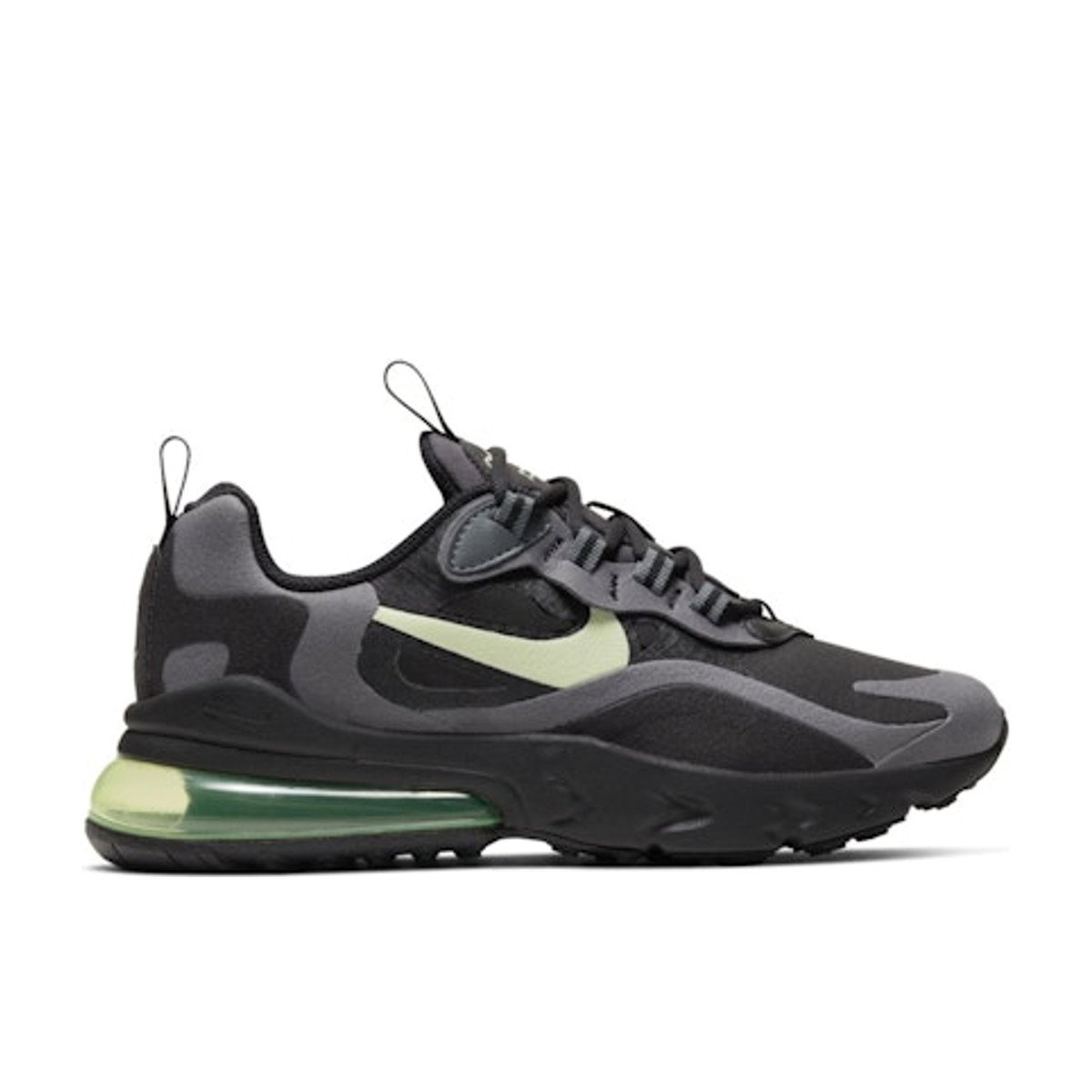 Nike Air Max 270 React Black Barely Volt GS