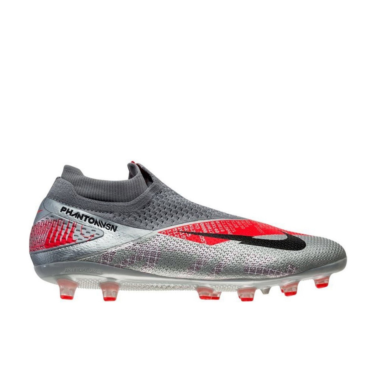 Nike Phantom Vision 2 Elite DF AG-Pro Metallic Grey Crimson