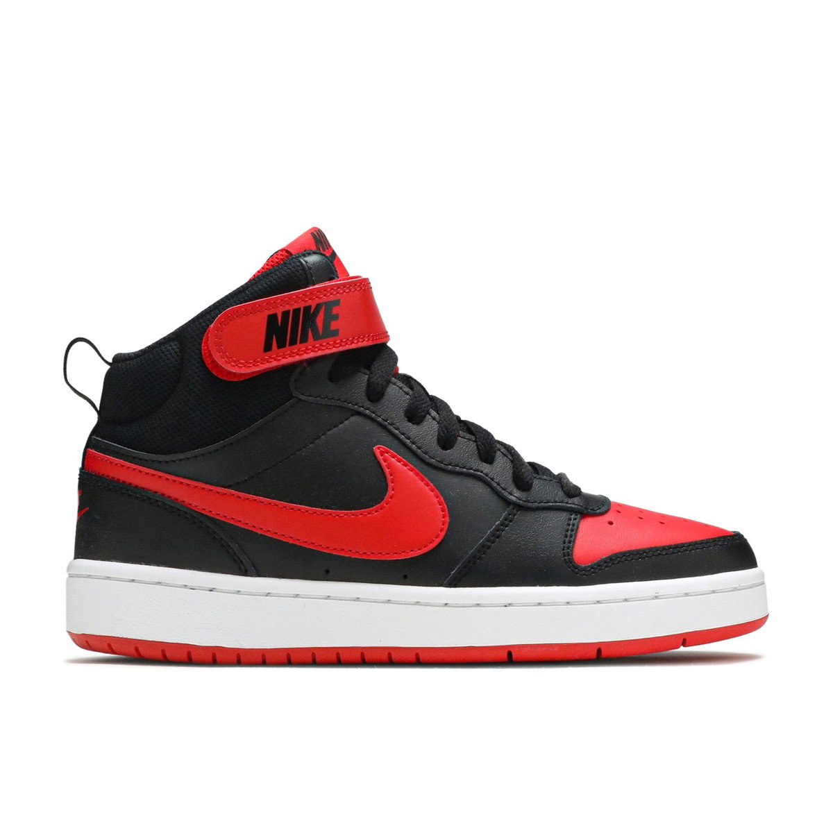Nike Court Borough Mid 2 Black University Red GS