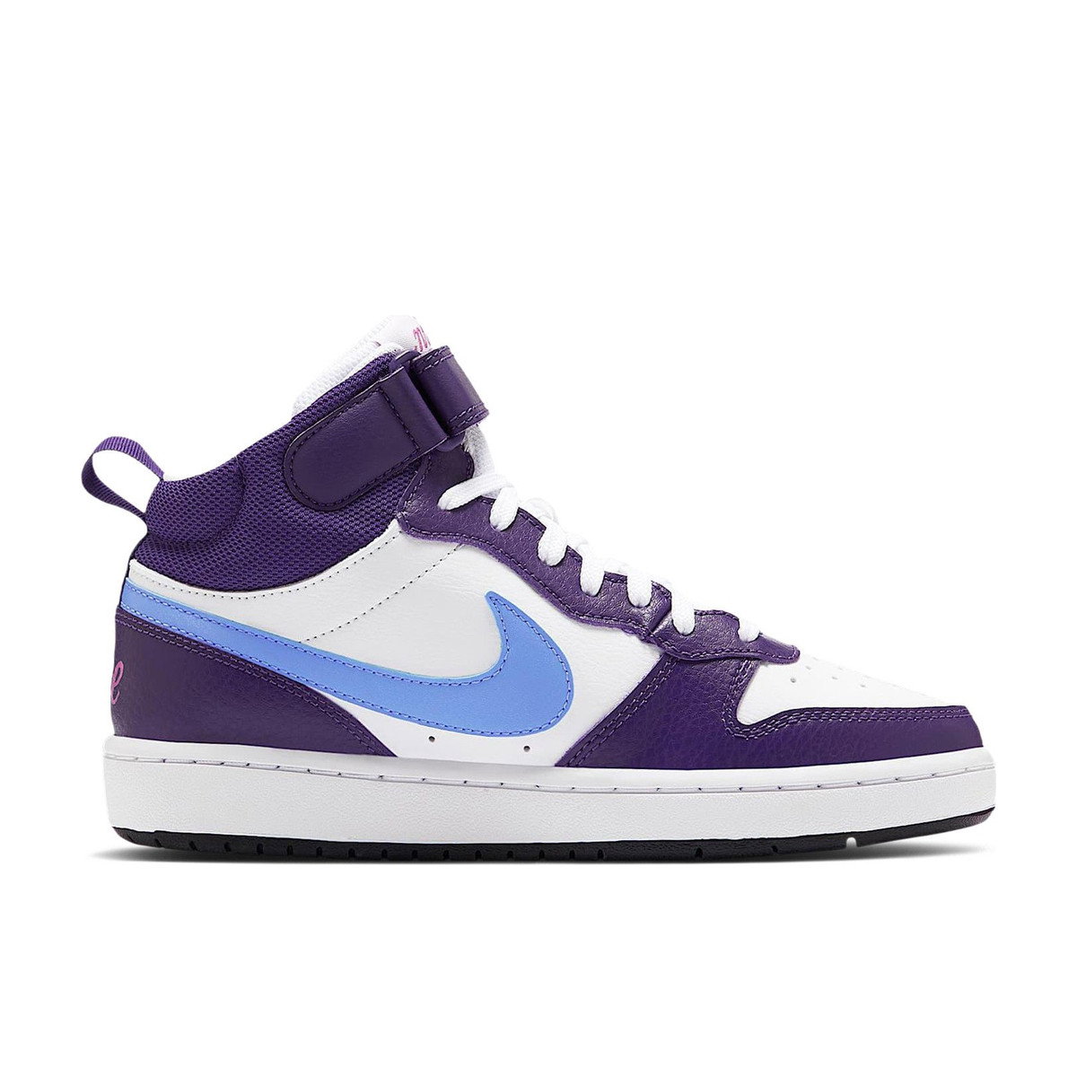 Nike Court Borough Mid 2 White Eggplant Royal Pulse GS
