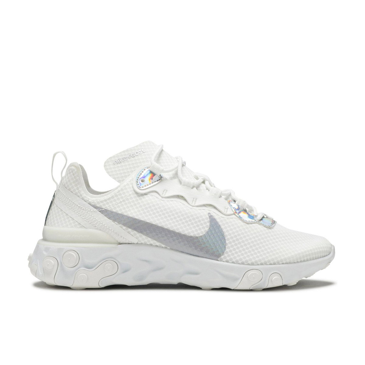 Nike React Element 55 White Iridescent Womens