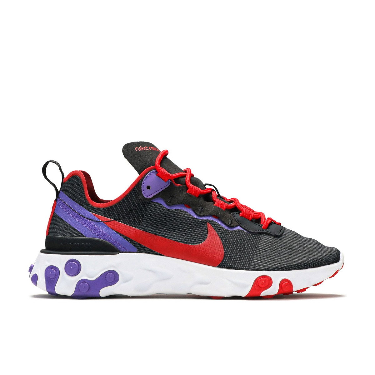 Nike React Element 55 Black University Red Womens