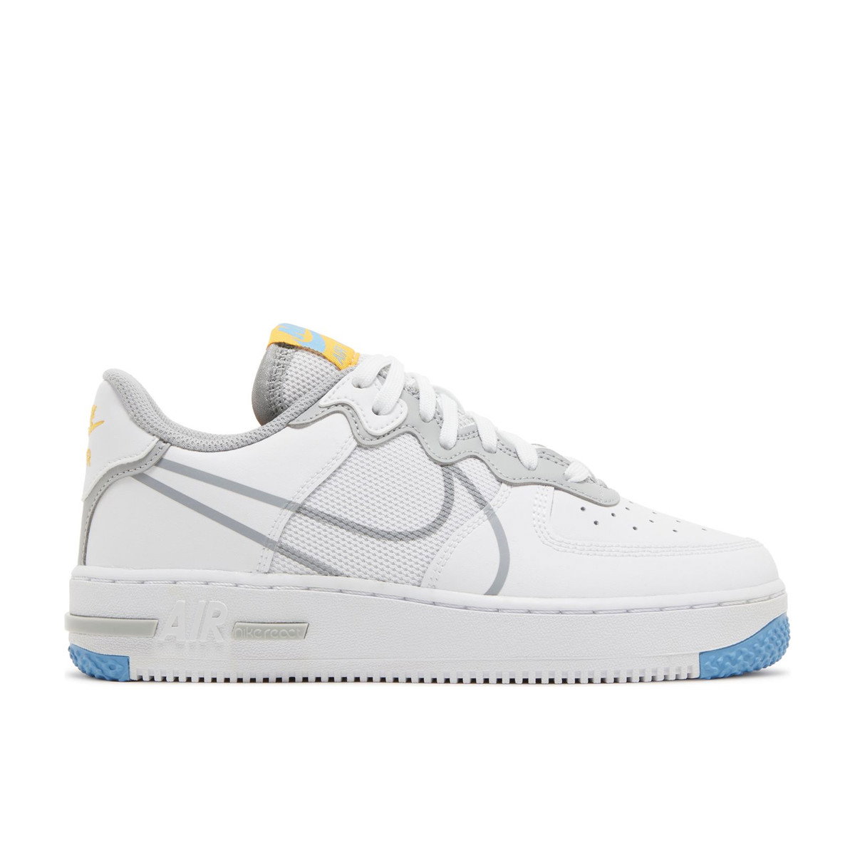 Nike Air Force 1 Low React SU White Light Smoke Grey GS