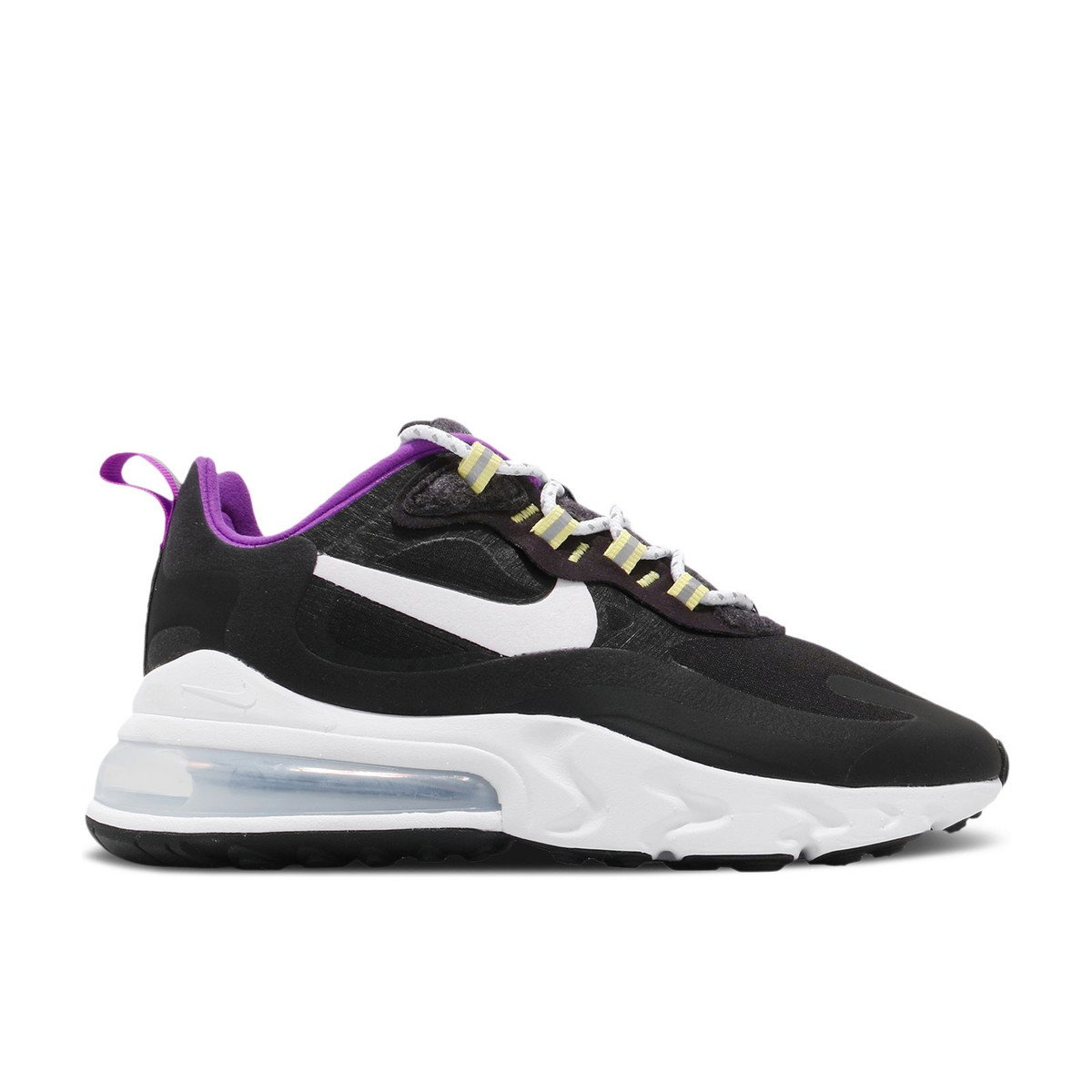 Nike Air Max 270 React SE Black White Vivid Purple Womens