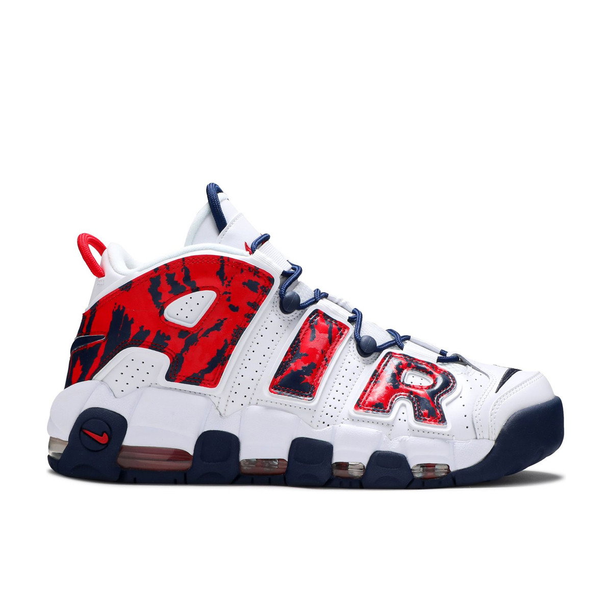 Nike Air More Uptempo Red Navy Camo