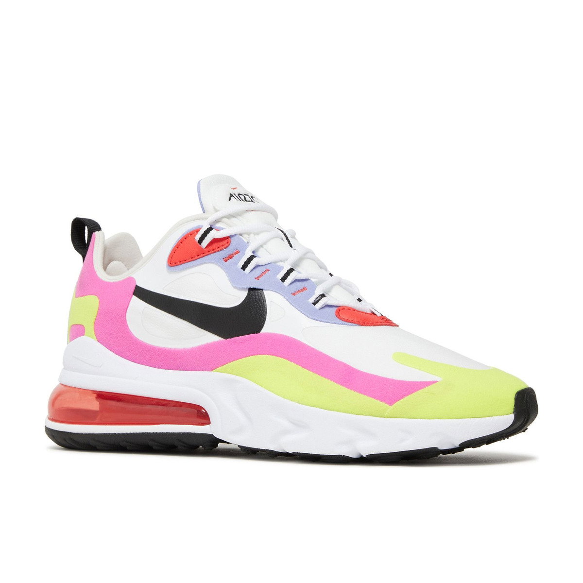 Nike Air Max 270 React White Pink Yellow Womens