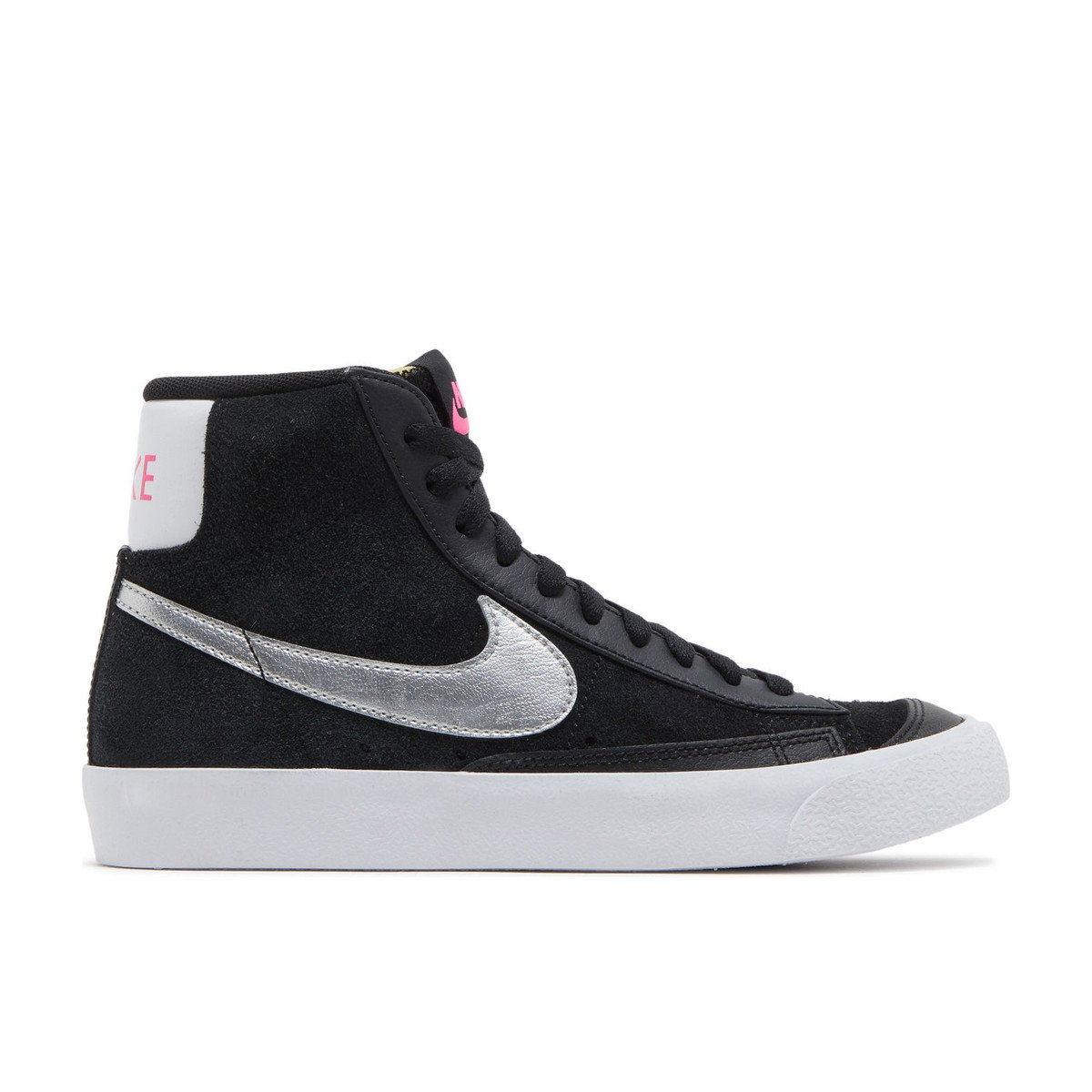 Nike Blazer 77 Mid Vintage Black Metallic Silver Womens