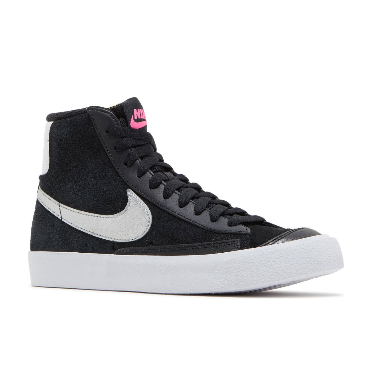 Nike Blazer 77 Mid Vintage Black Metallic Silver Womens