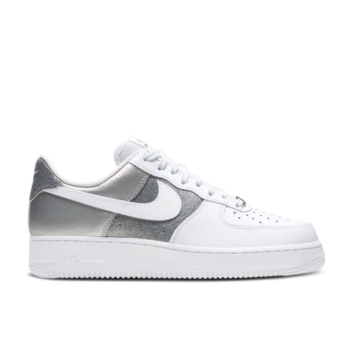 Nike Air Force 1 Low 07 White Metallic Silver Womens