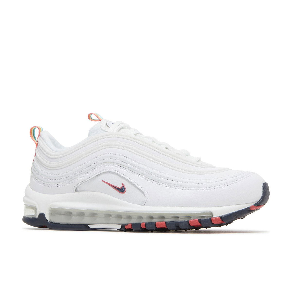 Nike Air Max 97 White Multi Color Pull Tabs Womens
