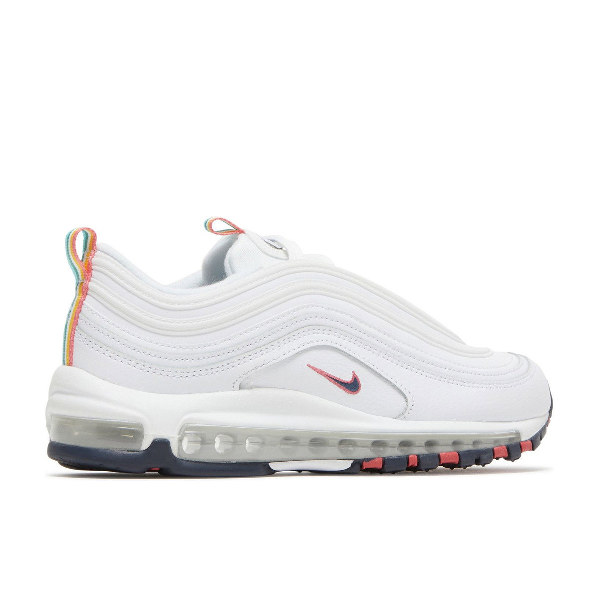 Nike Air Max 97 White Multi Color Pull Tabs Womens