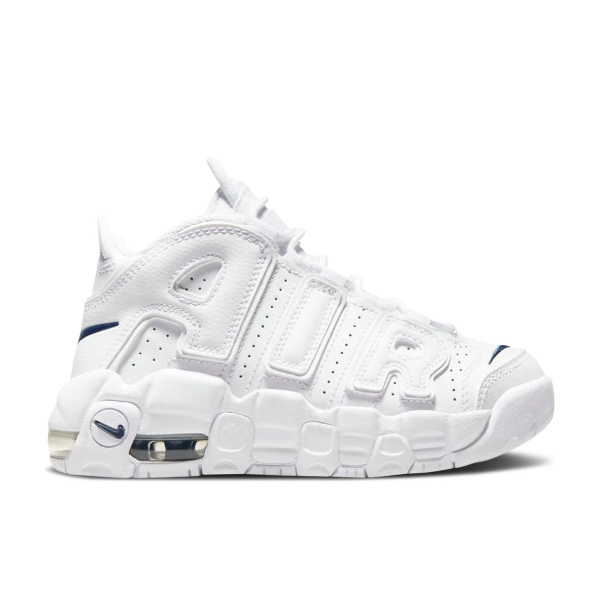 Nike Air More Uptempo White Navy Swoosh PS