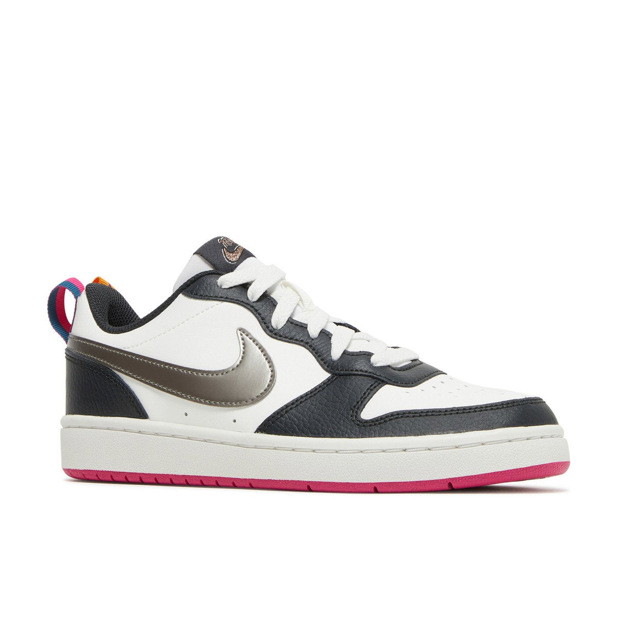 Nike Court Borough Low 2 Off Noir Pink Prime GS