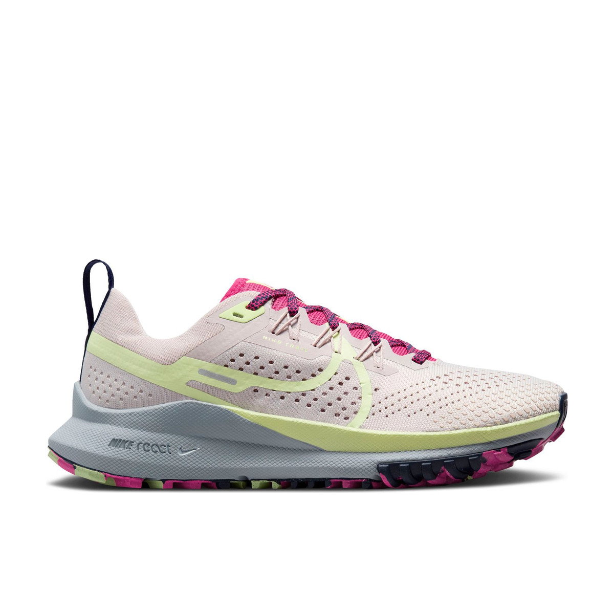 Nike React Pegasus Trail 4 Platinum Violet Purple Ink Fierce Pink Luminous Green Womens