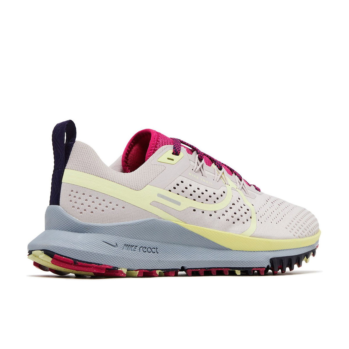 Nike React Pegasus Trail 4 Platinum Violet Purple Ink Fierce Pink Luminous Green Womens