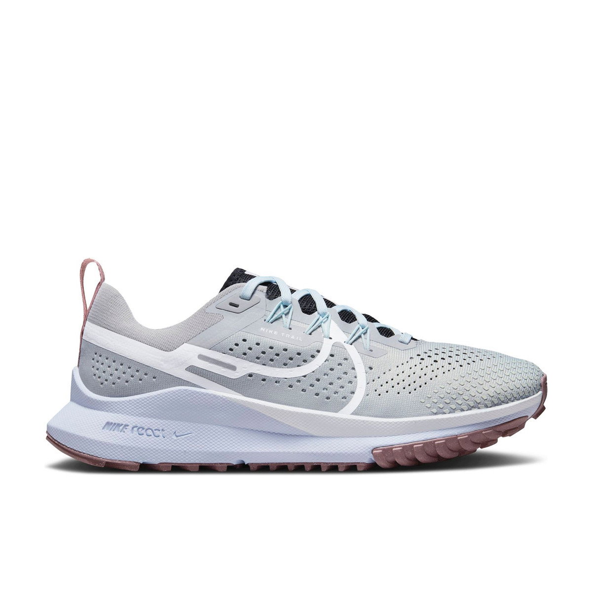 Nike React Pegasus Trail 4 Light Smoke Grey Black Glacier Blue White Womens