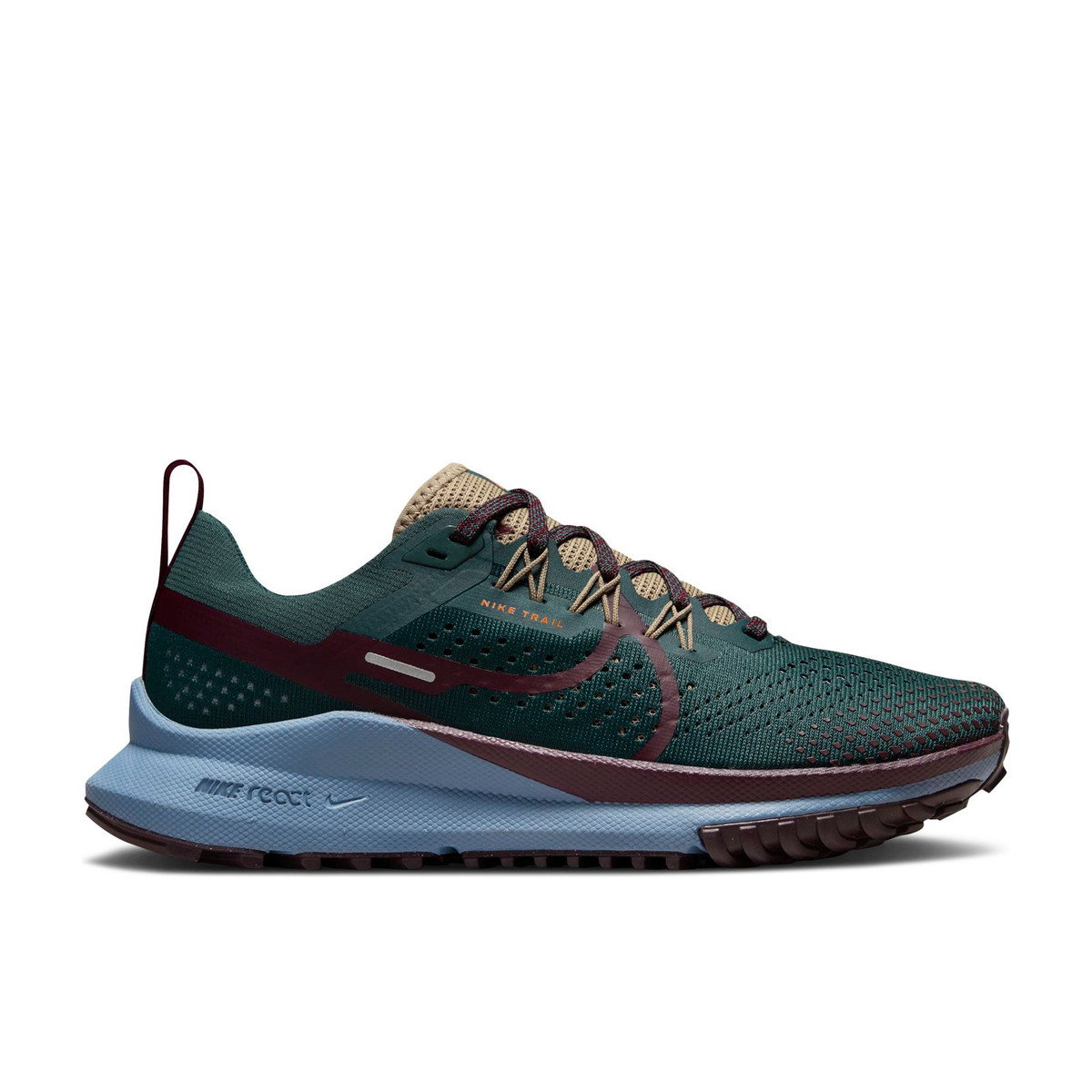 Nike React Pegasus Trail 4 Deep Jungle Khaki Ashen Slate Night Maroon Womens