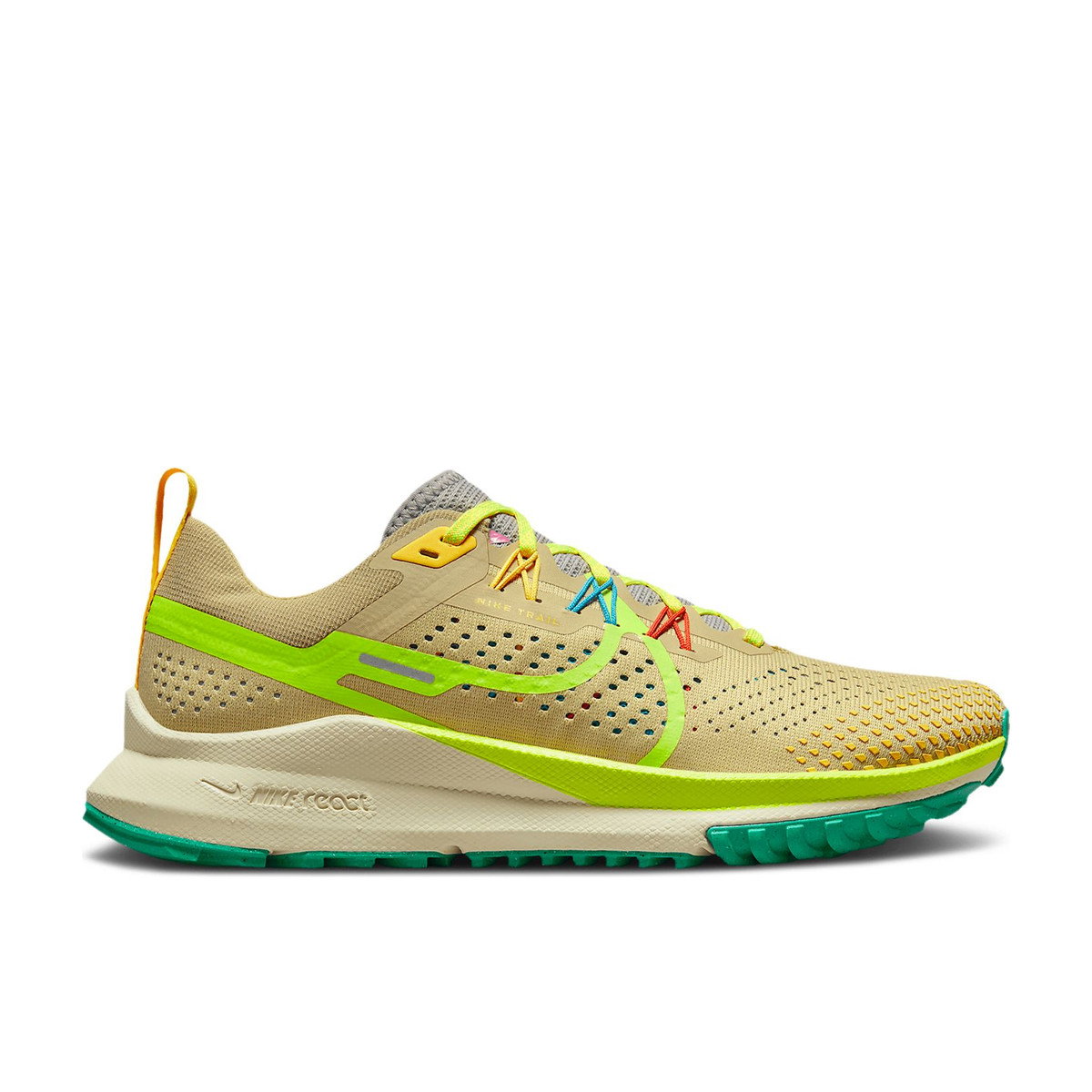 Nike React Pegasus Trail 4 Team Gold Baltic Blue Stadium Green Volt Womens