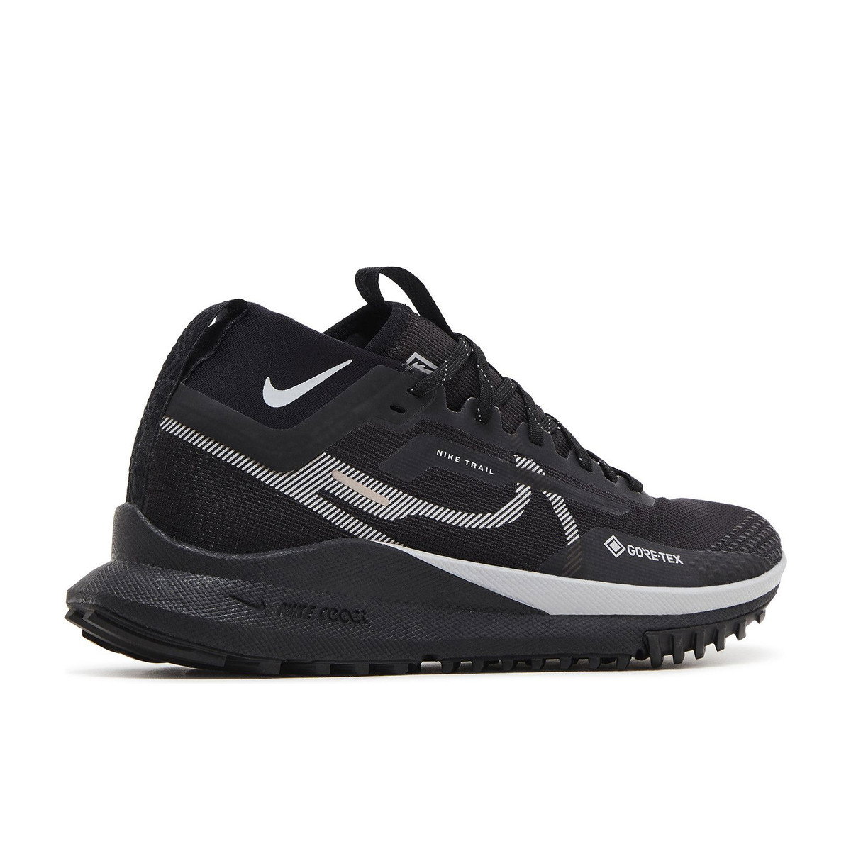 Nike React Pegasus Trail 4 Gore-Tex Black Wolf Grey Womens