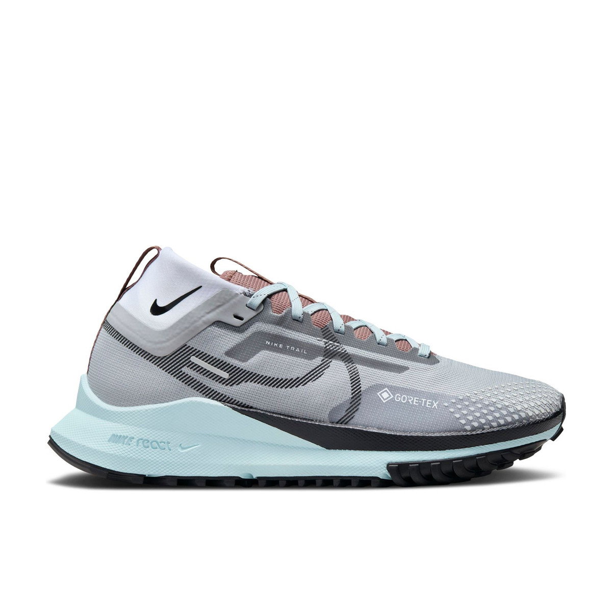 Nike React Pegasus Trail 4 Gore-Tex Light Smoke Grey Glacier Blue Football Grey Black Womens