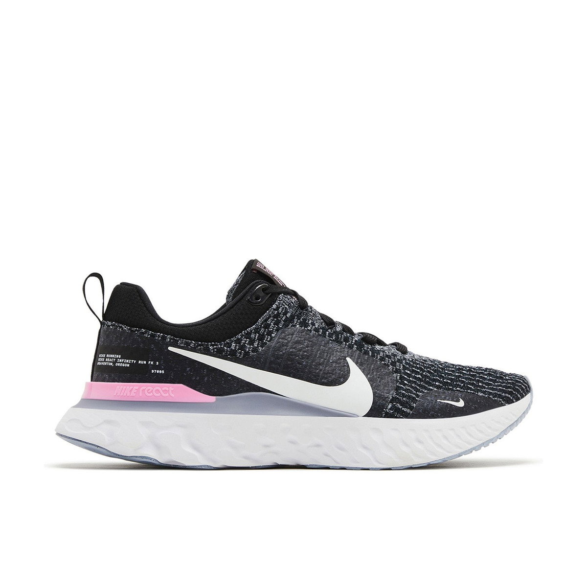 Nike React Infinity Run Black Football Grey Pink