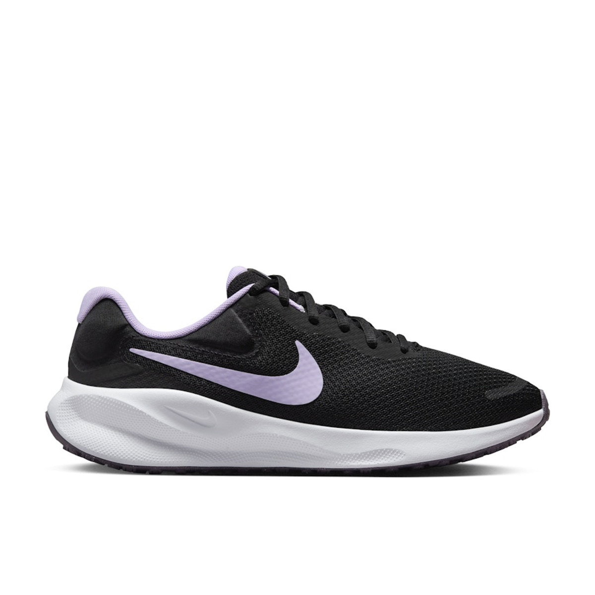 Nike Revolution 7 Black White Daybreak Lilac Bloom Womens