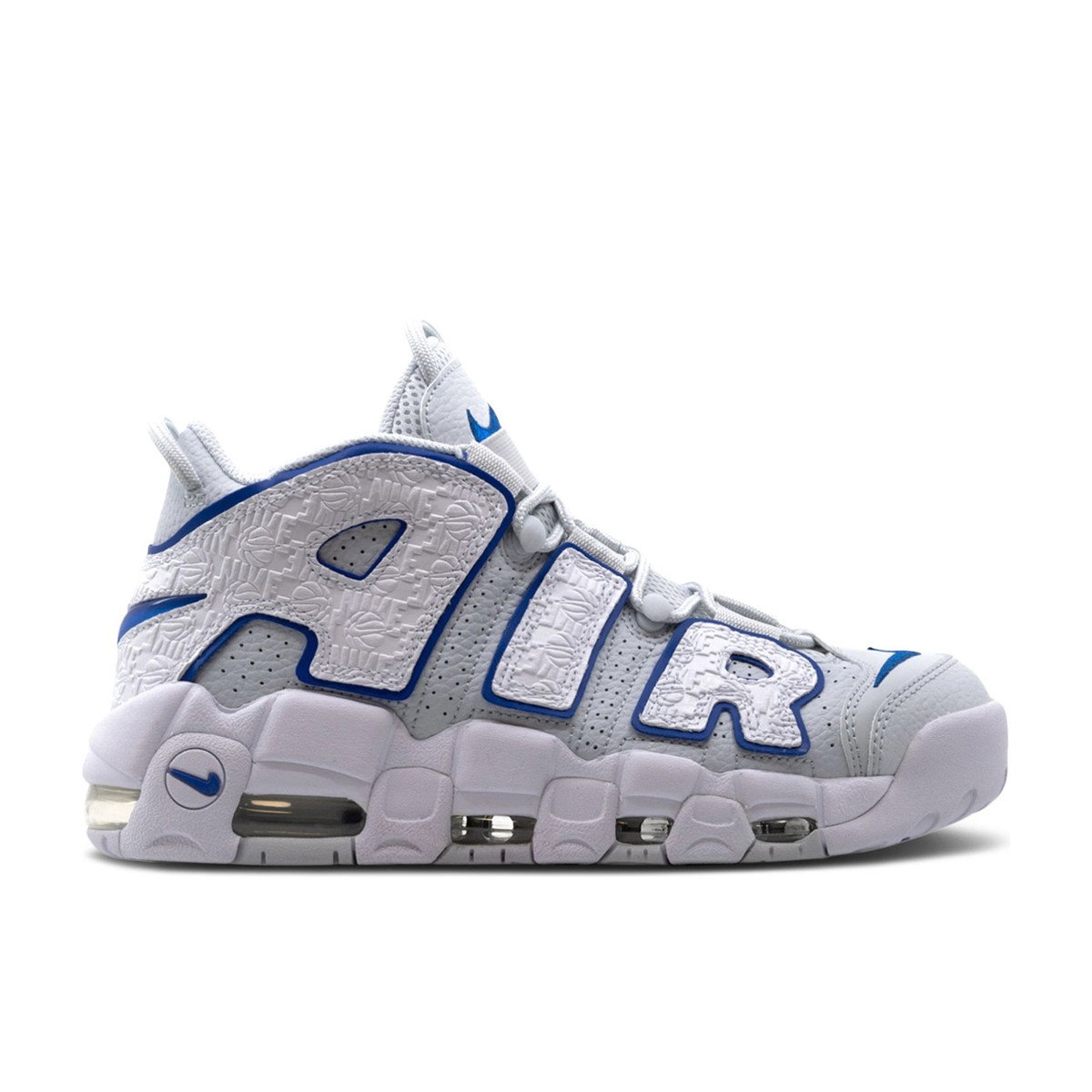 Nike Air More Uptempo Embossed White Royal Blue