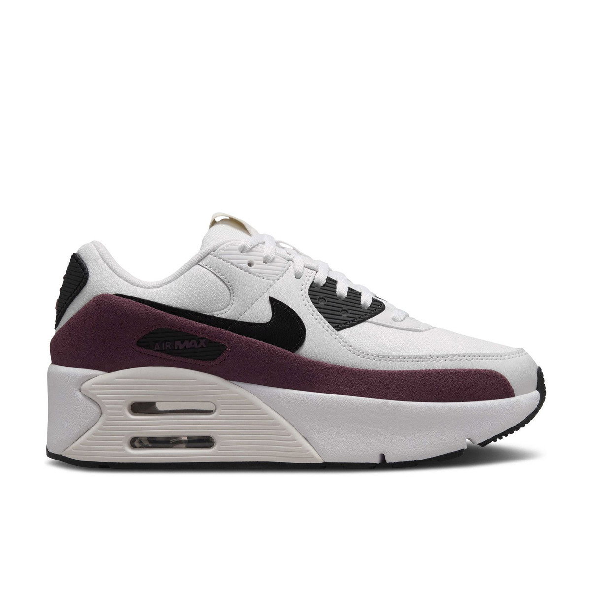 Nike Air Max 90 LV8 Sail Night Maroon Phantom Black Womens