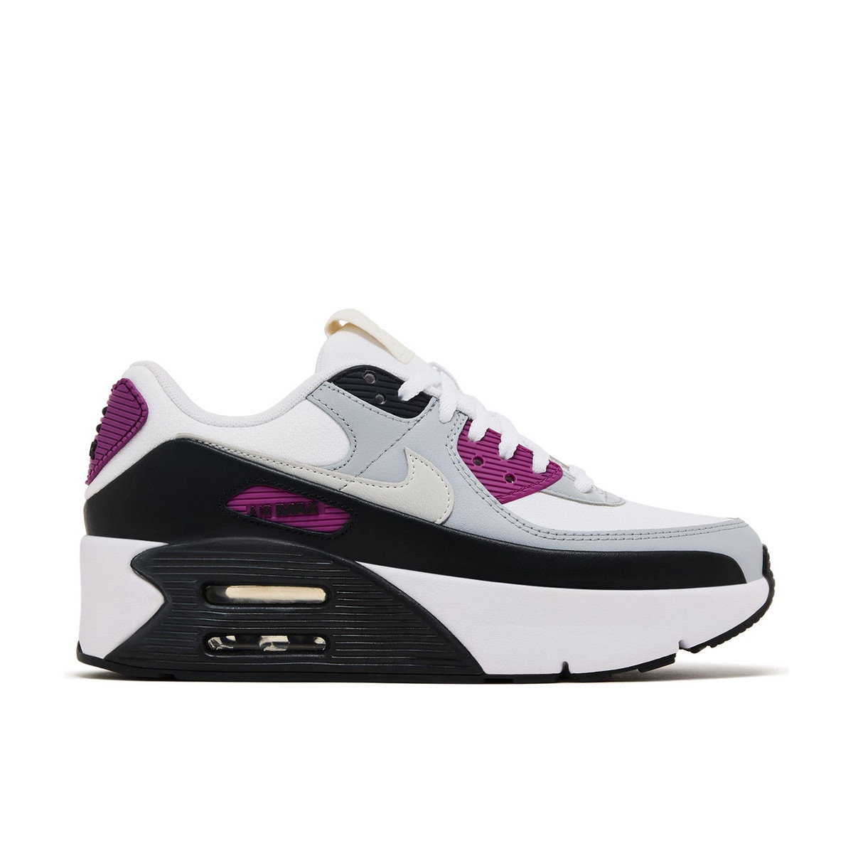 Nike Air Max 90 LV8 White Bold Berry Wolf Grey Photon Dust Womens