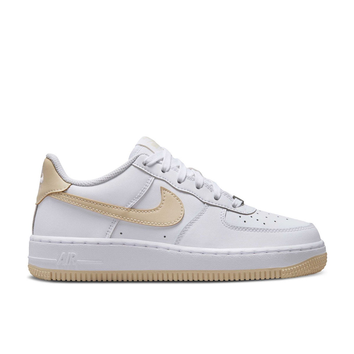 Nike Air Force 1 White Light Khaki GS