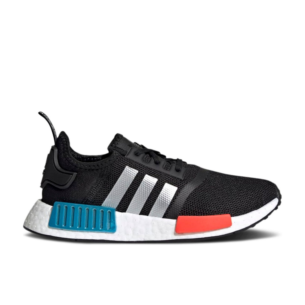 Adidas NMD R1 Core Black Silver Metallic GS