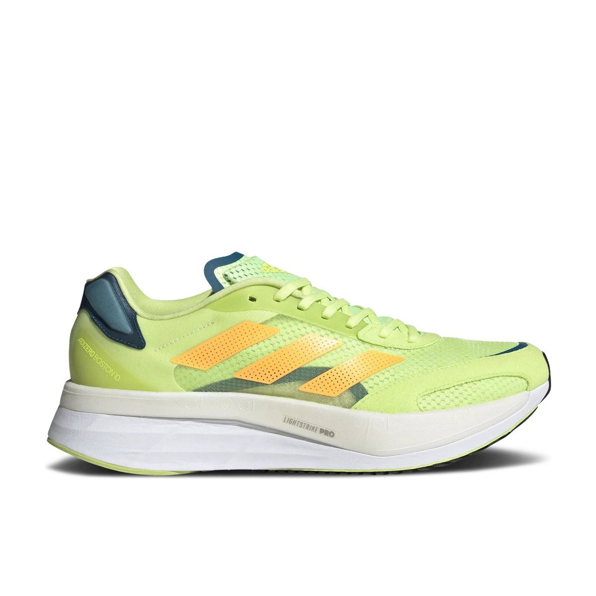 Adidas Adizero Boston 10 Pulse Lime Flash Orange Teal