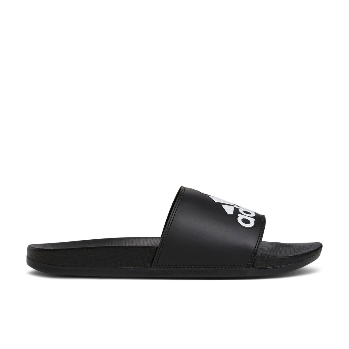 Adidas Adilette Comfort Slides Core Black Cloud White Logo