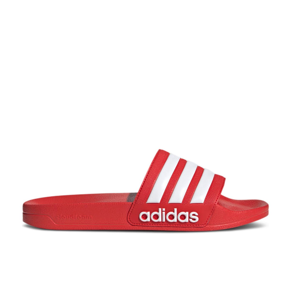 Adidas Adilette Shower Slides Vivid Red Cloud White