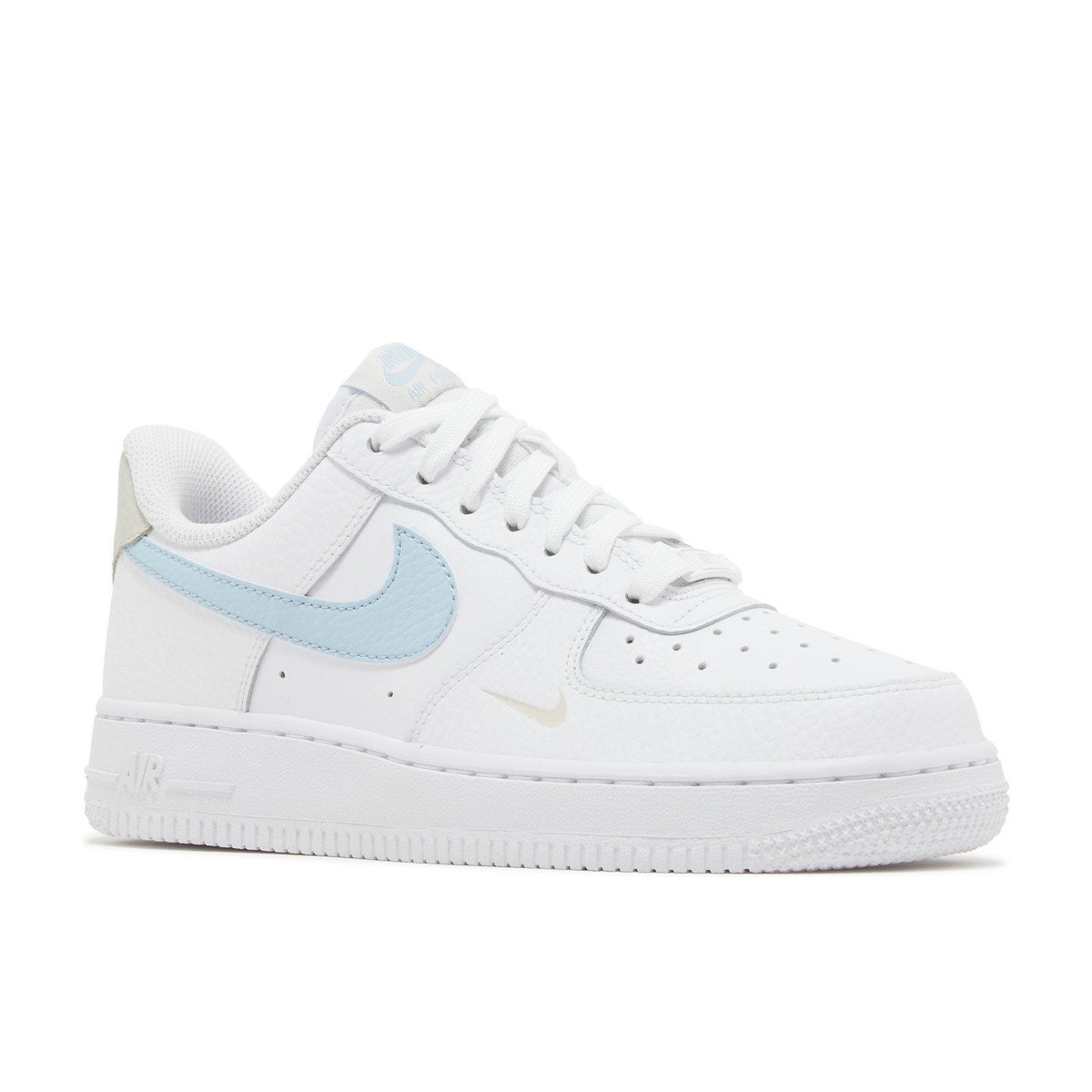 Nike Air Force 1 Low White Light Armory Blue Mini Swoosh Womens