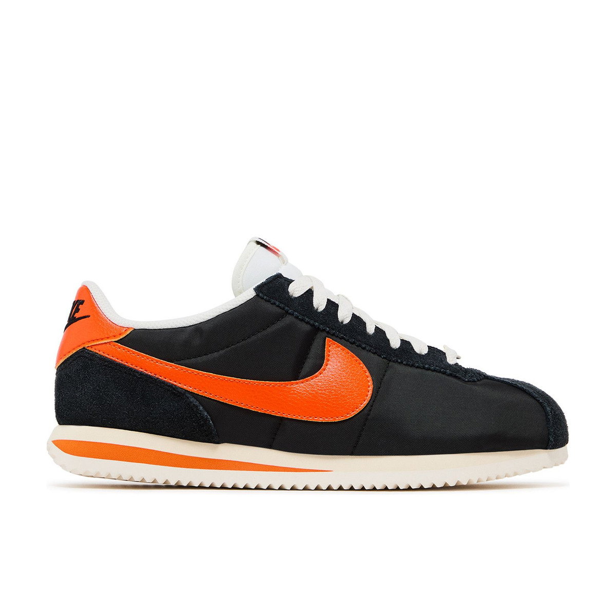 Nike Cortez TXT Black Sail Safety Orange