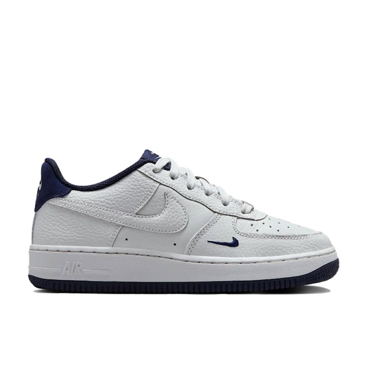 Nike Air Force 1 Low LV8 White Obsidian Mini Swoosh GS