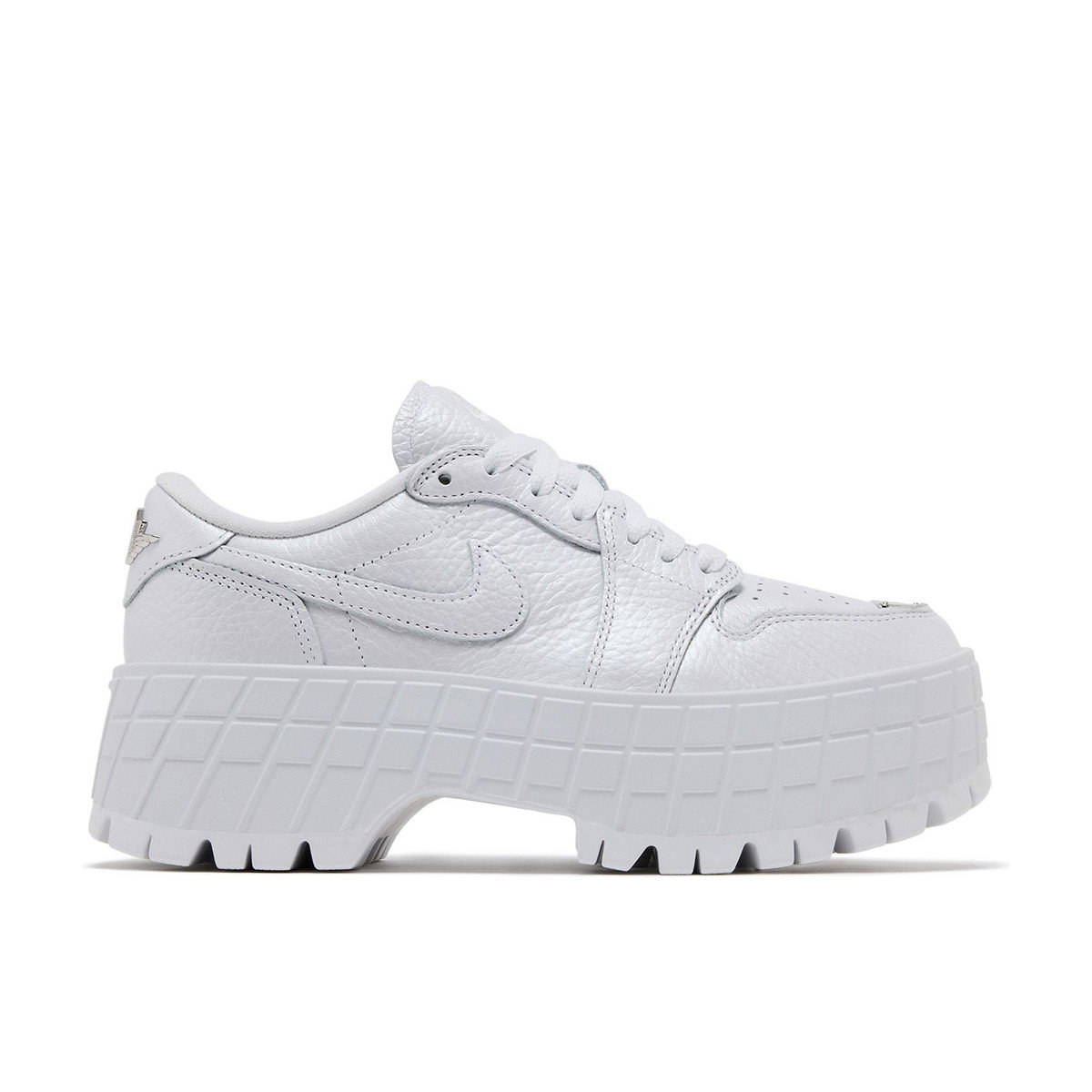 Air Jordan 1 Brooklyn Low White Metallic Silver Womens