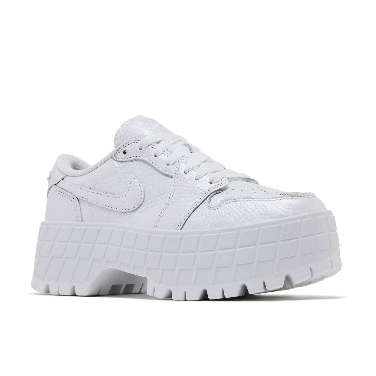Air Jordan 1 Brooklyn Low White Metallic Silver Womens