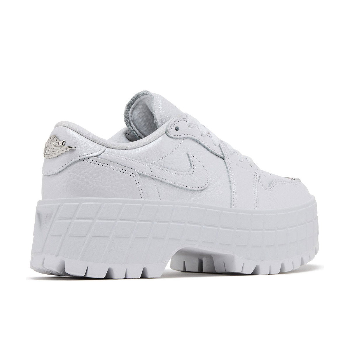 Air Jordan 1 Brooklyn Low White Metallic Silver Womens