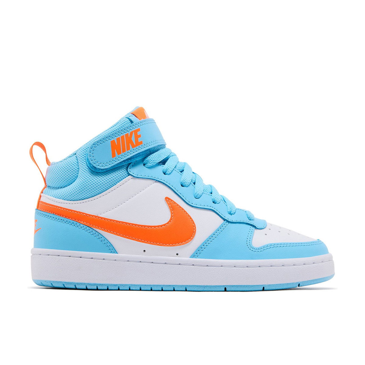 Nike Court Borough Mid 2 Aquarius Blue White Total Orange GS