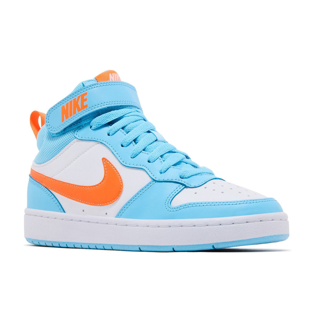 Nike Court Borough Mid 2 Aquarius Blue White Total Orange GS